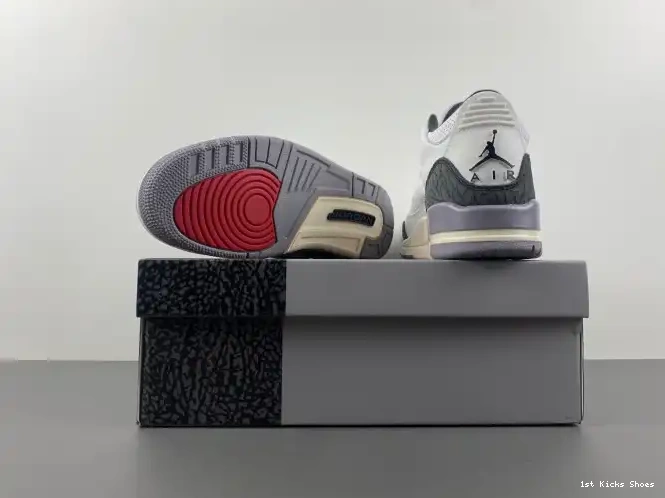 1st Kicks Shoes CT8532-106 Grey 3 Air Cement Jordan 0617